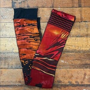 Vintage Jane Herzenberg hand painted silk burnout scarf wrap